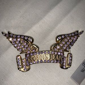 Robin’s Jeans Belt Buckle W/ Swarovski Crystals